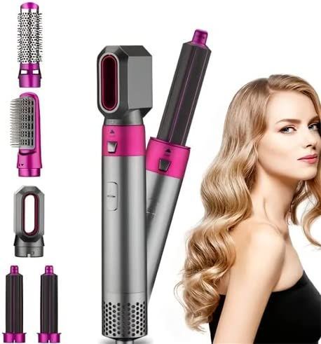 5 in 1 Hair Dryer Hot Comb Set Curling Iron Hair Straightener - My Store