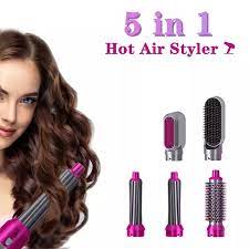 5 in 1 Hair Dryer Hot Comb Set Curling Iron Hair Straightener - My Store