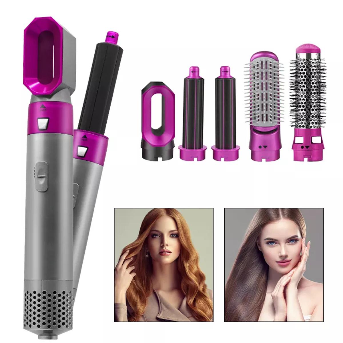 5 in 1 Hair Dryer Hot Comb Set Curling Iron Hair Straightener - My Store